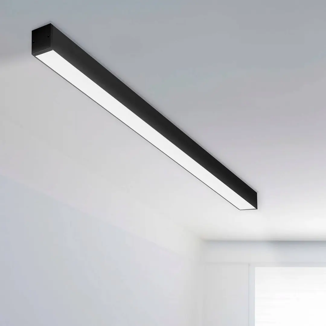 The Light Group SLC LED-Lichtleiste CLICK, schwarz, 140 cm, CCT, DALI, IP20