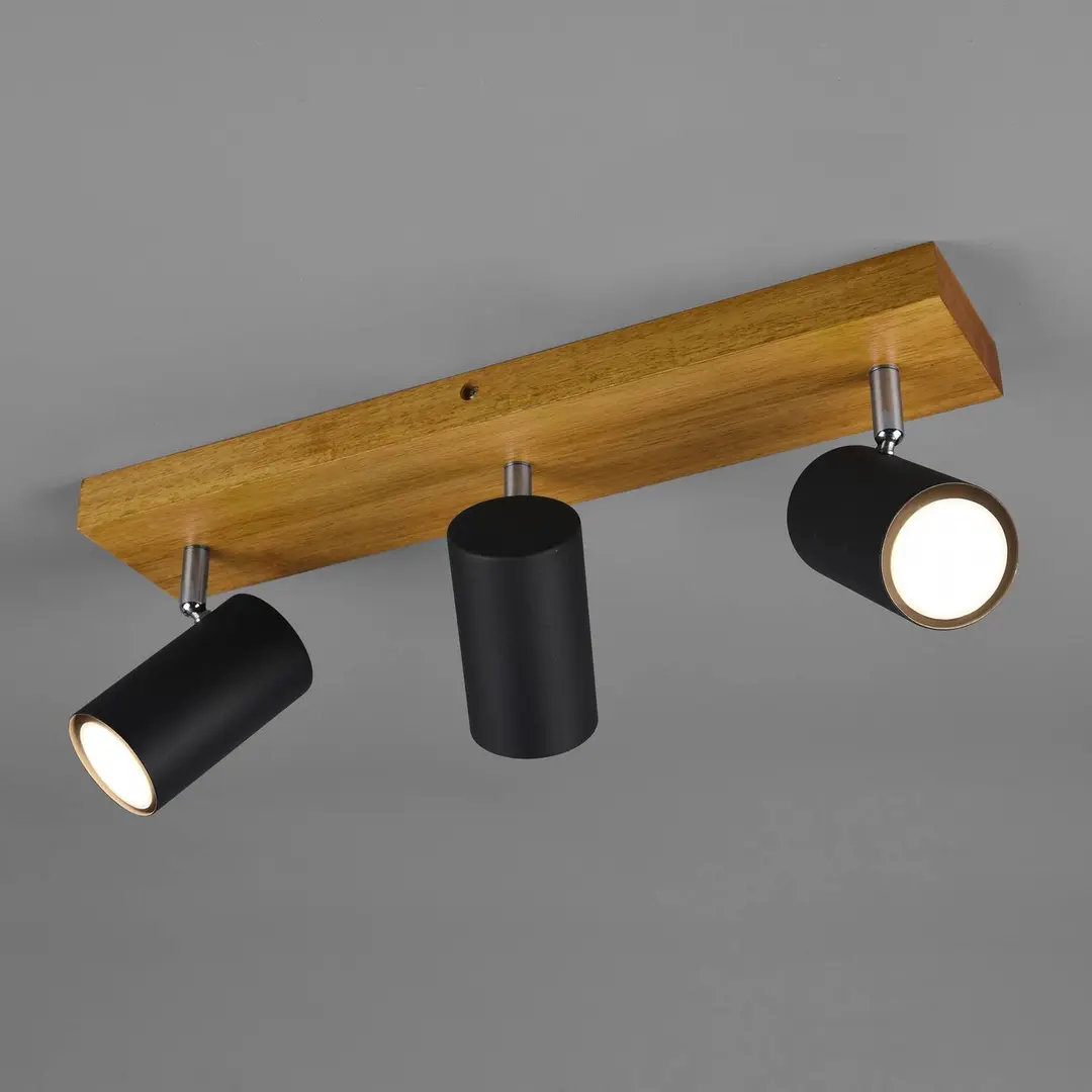 Trio Lighting Deckenstrahler Marley, schwarz matt, 3-flammig