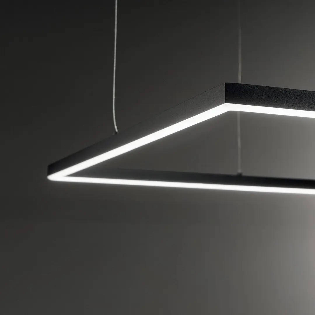 Ideal Lux LED-Pendel Oracle Slim 50 x 50 cm schwarz 3.000 K