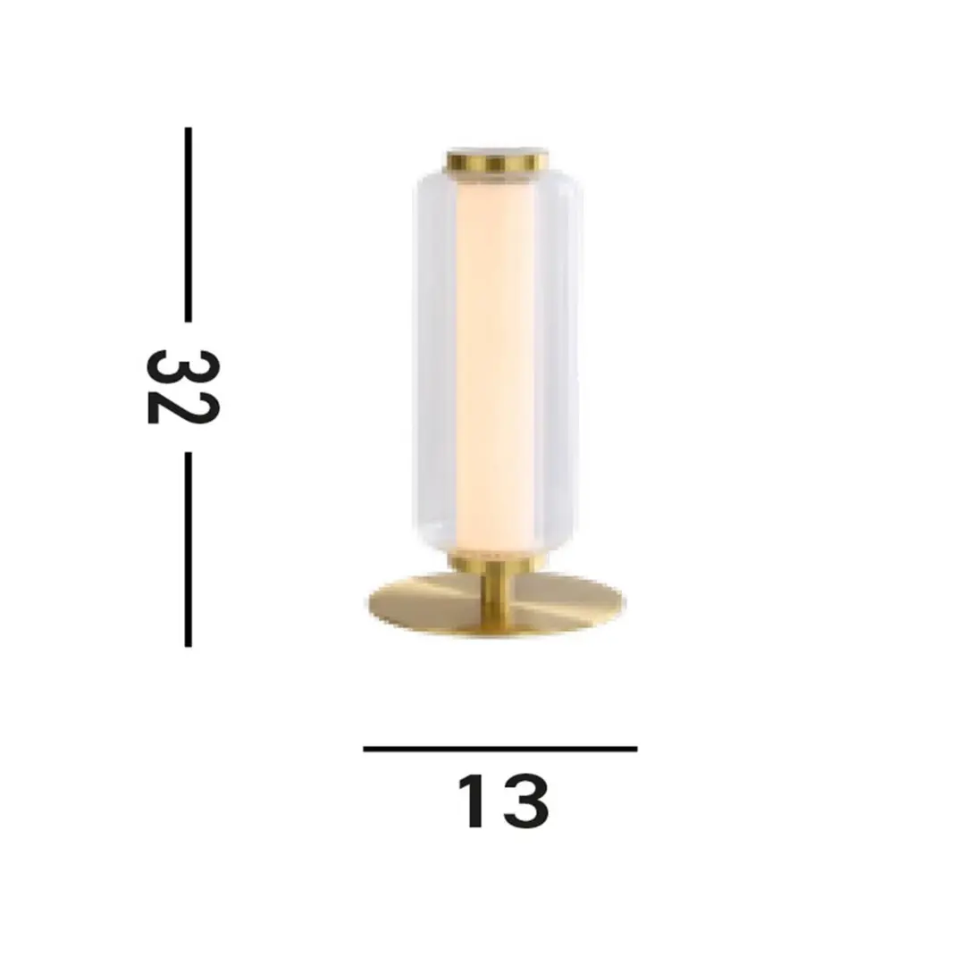 Searchlight LED-Tischleuchte Mod, messingfarben, 3-step-dimmbar, Stahl