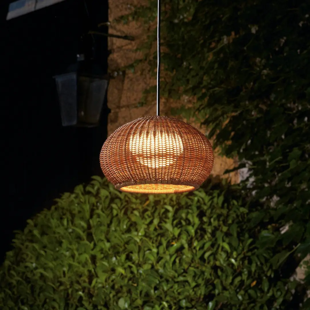 Bover LED-Hängelampe Garota, Stecker grafitbraun/braun