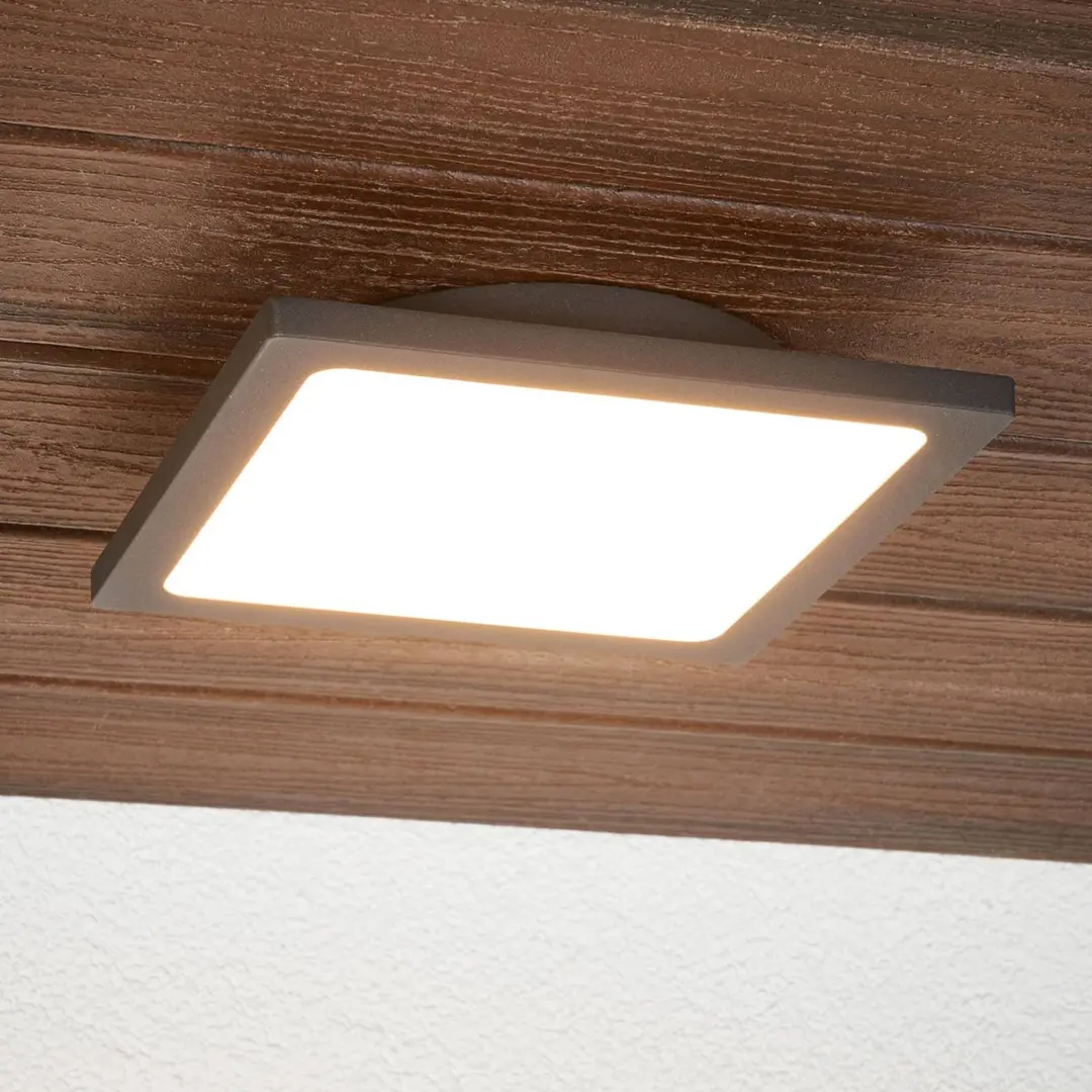 Lucande LED-Außendeckenlampe Mabella, 23 cm, Sensor, IP65