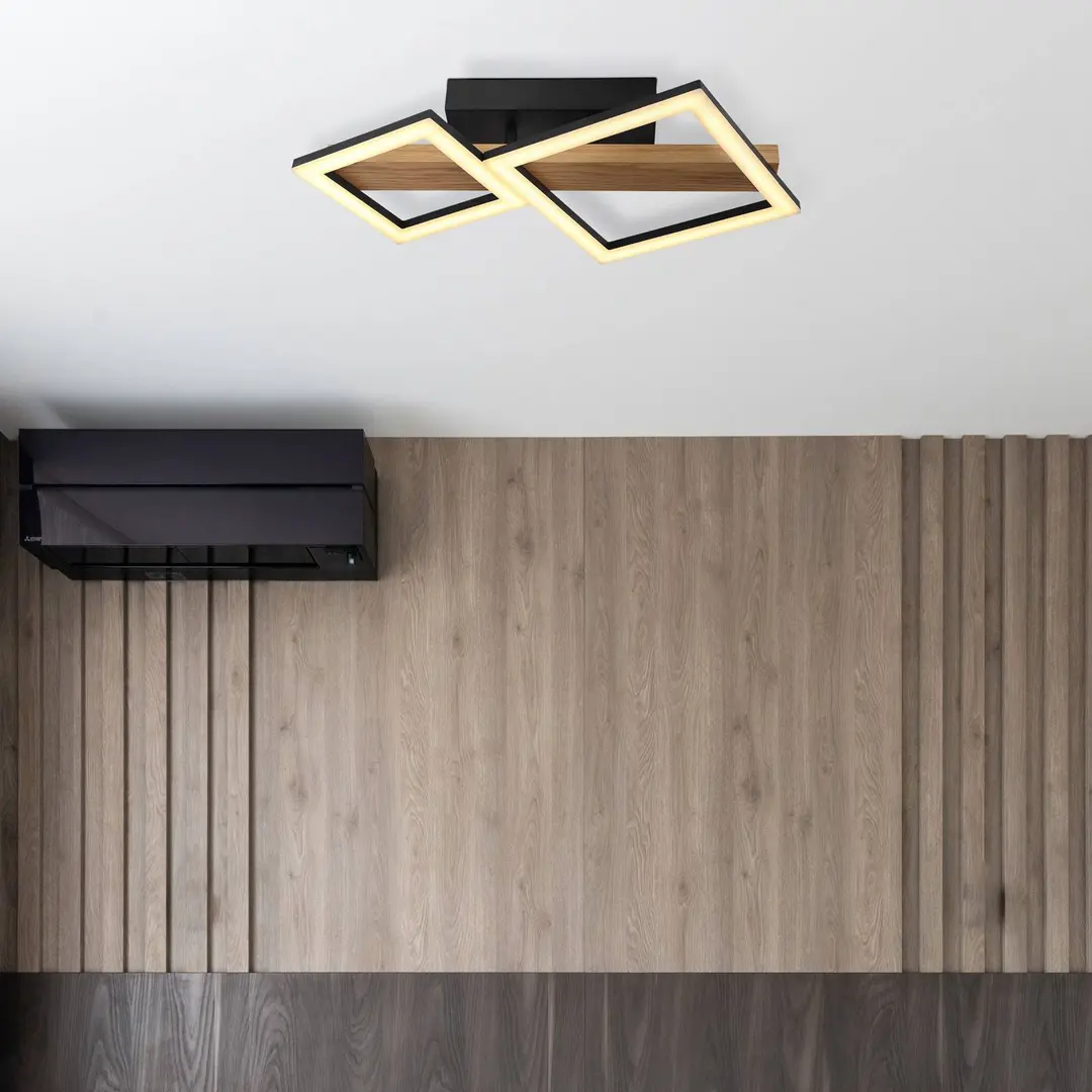 Globo LED-Deckenleuchte Dustin, zweiflammig