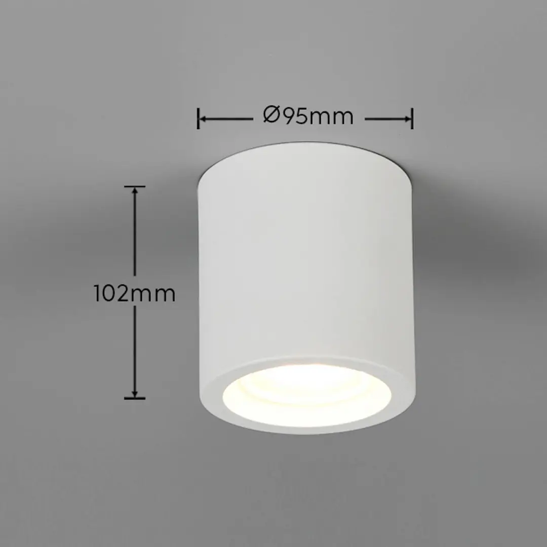Trio Lighting Deckenlampe Biscotto, weiß matt, Ø 9,5 cm, Metall, IP44