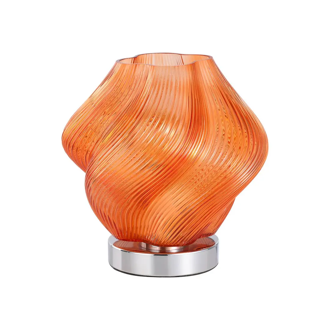EGLO Tischleuchte Meliciano, orange, Glas, Höhe 23 cm, E27