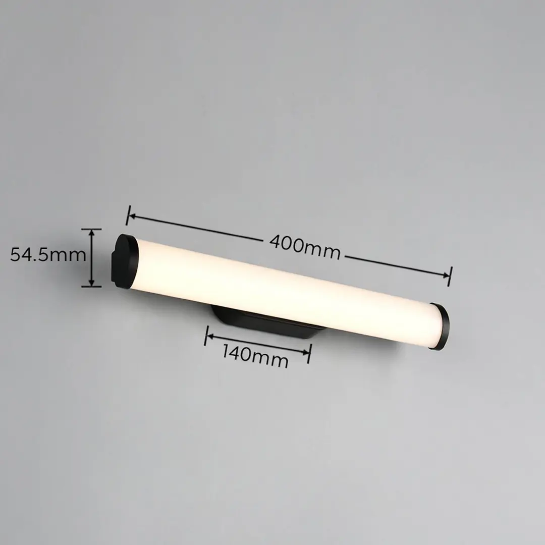 Trio Lighting LED-Wandlampe Ernesto, schwarz, Breite 40 cm, 3.000 K, IP44
