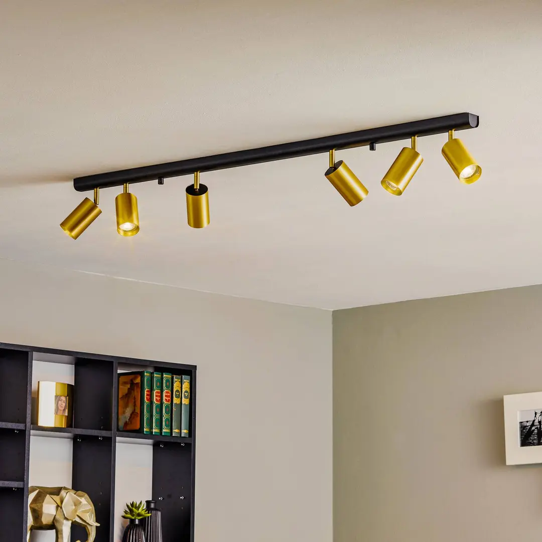 Nowodvorski Lighting Deckenstrahler Eye Spot 6-flammig, schwarz/messing