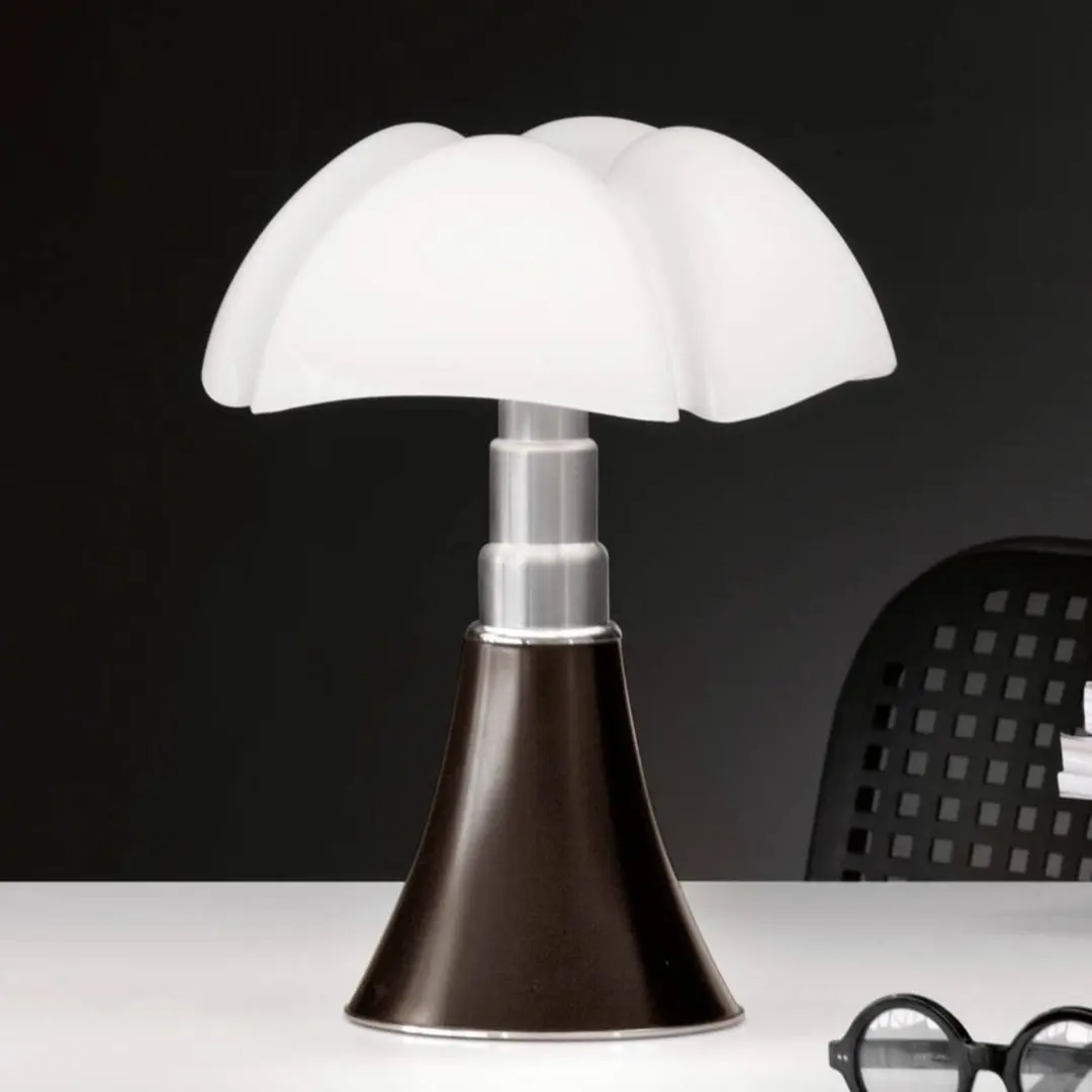 Martinelli Luce Pipistrello LED-Tischlampe, braun, dimmbar