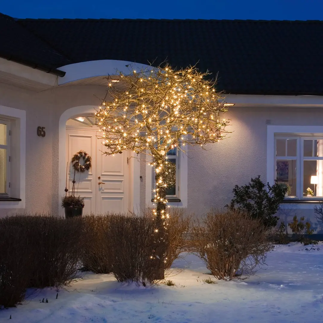 Konstsmide Christmas LED-Lichterkette Micro, 80-flg. schwarz/bernstein