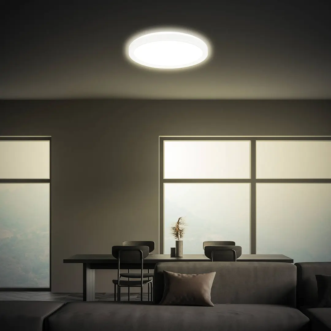 Briloner LED-Deckenleuchte Tava, weiß, Ø 24 cm, Kunststoff