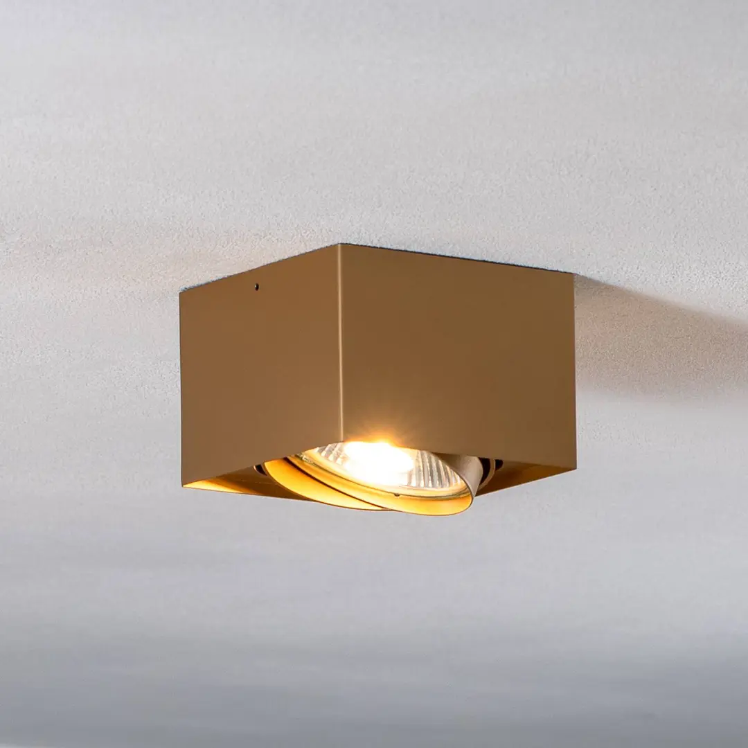 Argon Deckenstrahler Riesta, gold, einflammig