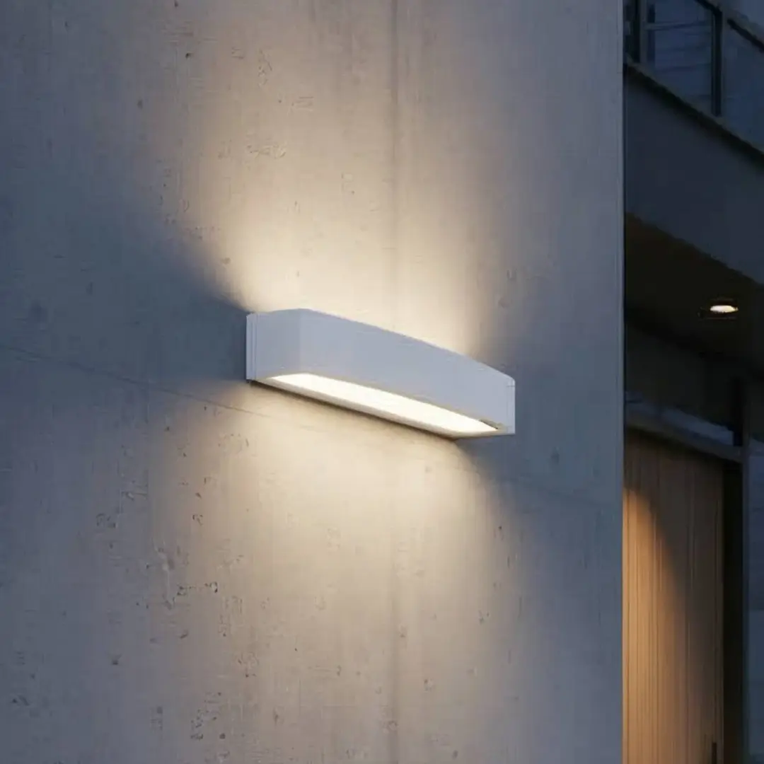 Ideal Lux Außenwandlampe Andromeda, weiß, Breite 45 cm, E27