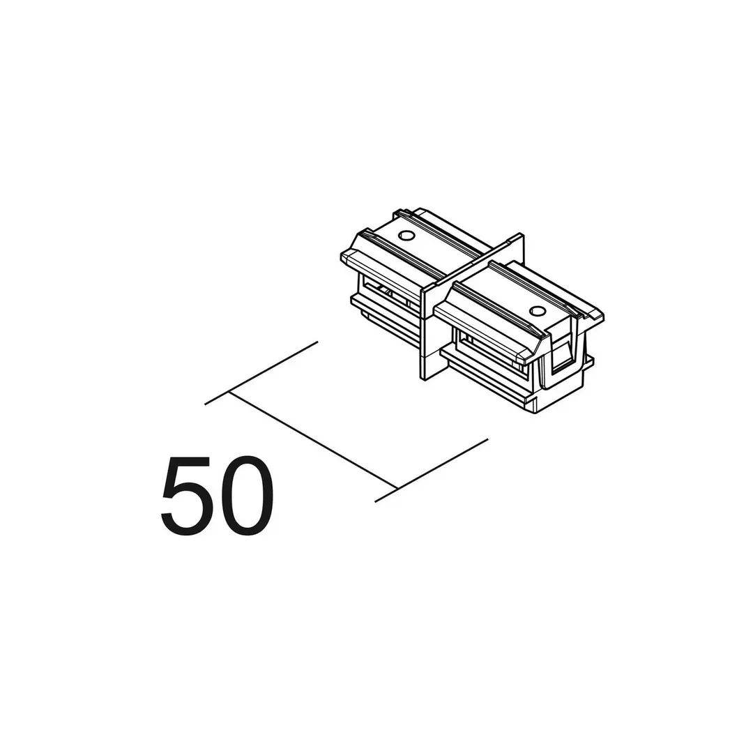 Ivela Längsverbinder SQUARE 48 V, weiß, stromführend
