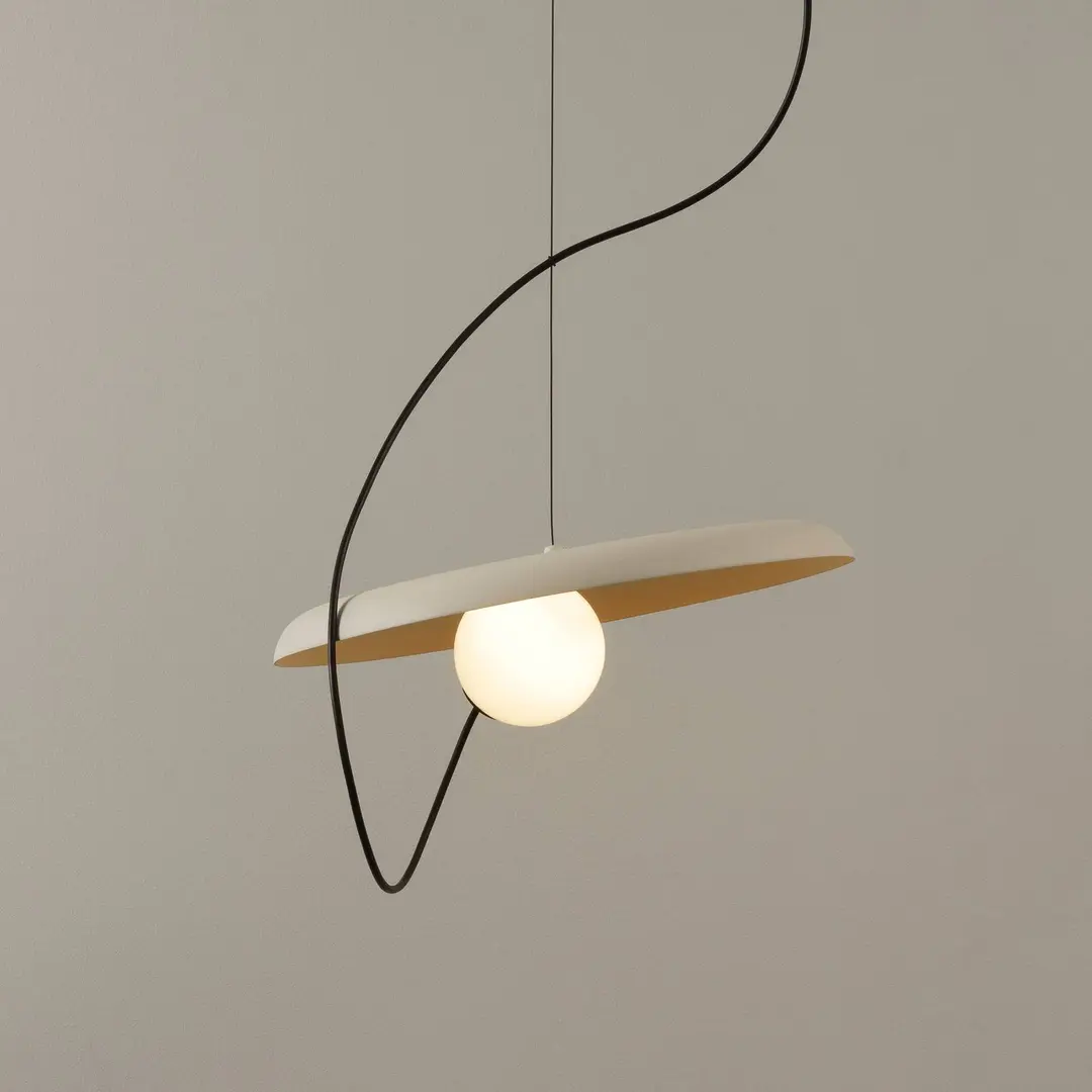 Milan Iluminación Milan Wire Hängeleuchte Ø 38 cm nerzfarben