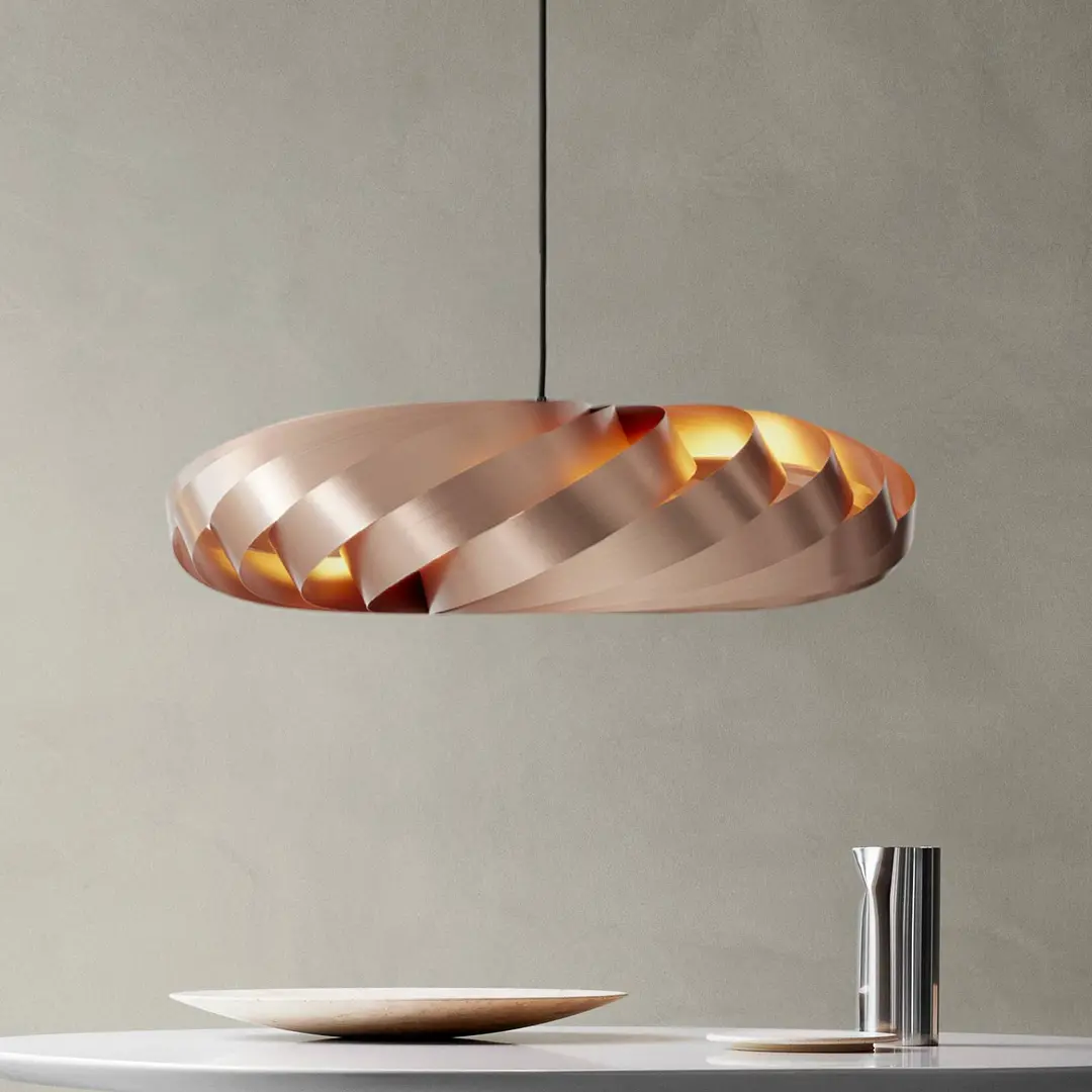 Tom Rossau Pendelleuchte TR5, Ø 80 cm, kupfer, Aluminium