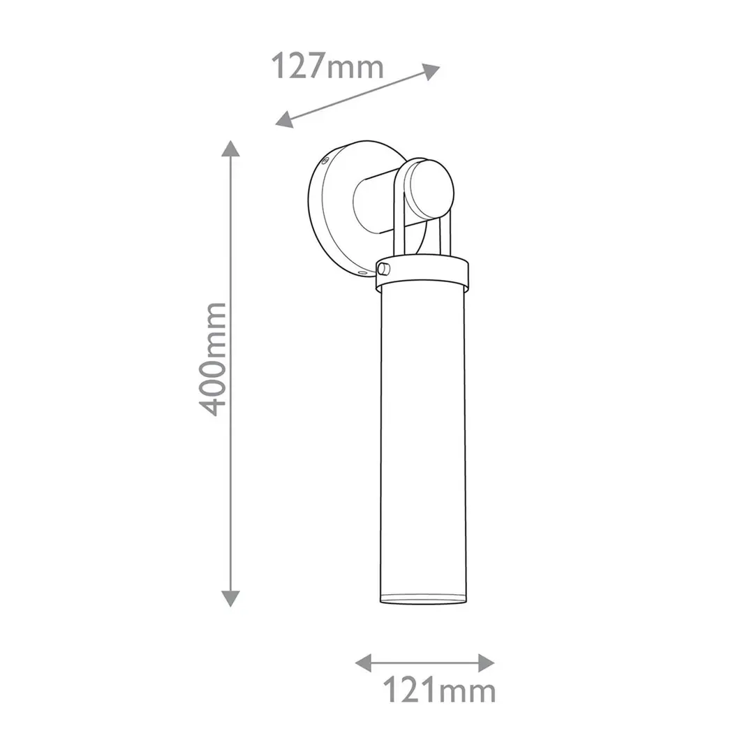 Quintiesse Wandlampe WYNWOOD, altmessing Höhe 40 cm Metall/Opalglas E27