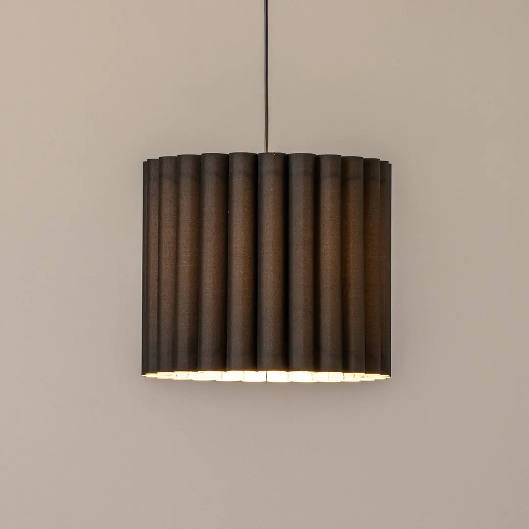 Duolla Hängeleuchte Aria, schwarz, Microfaser, E27