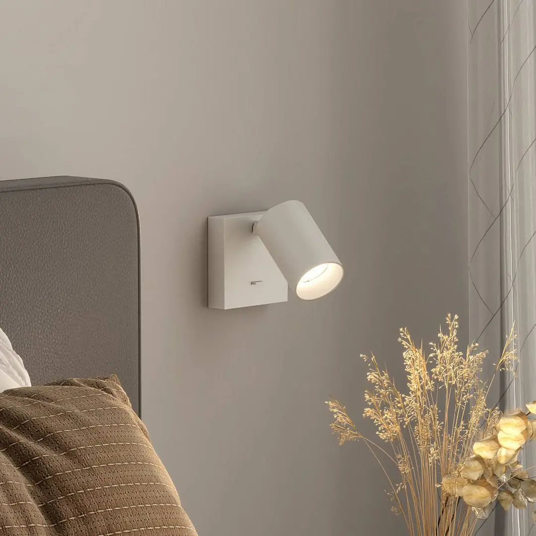Deko-Light Wandspot CAN TILT, weiß, 10 x 10 cm, Metall, Schalter GU10