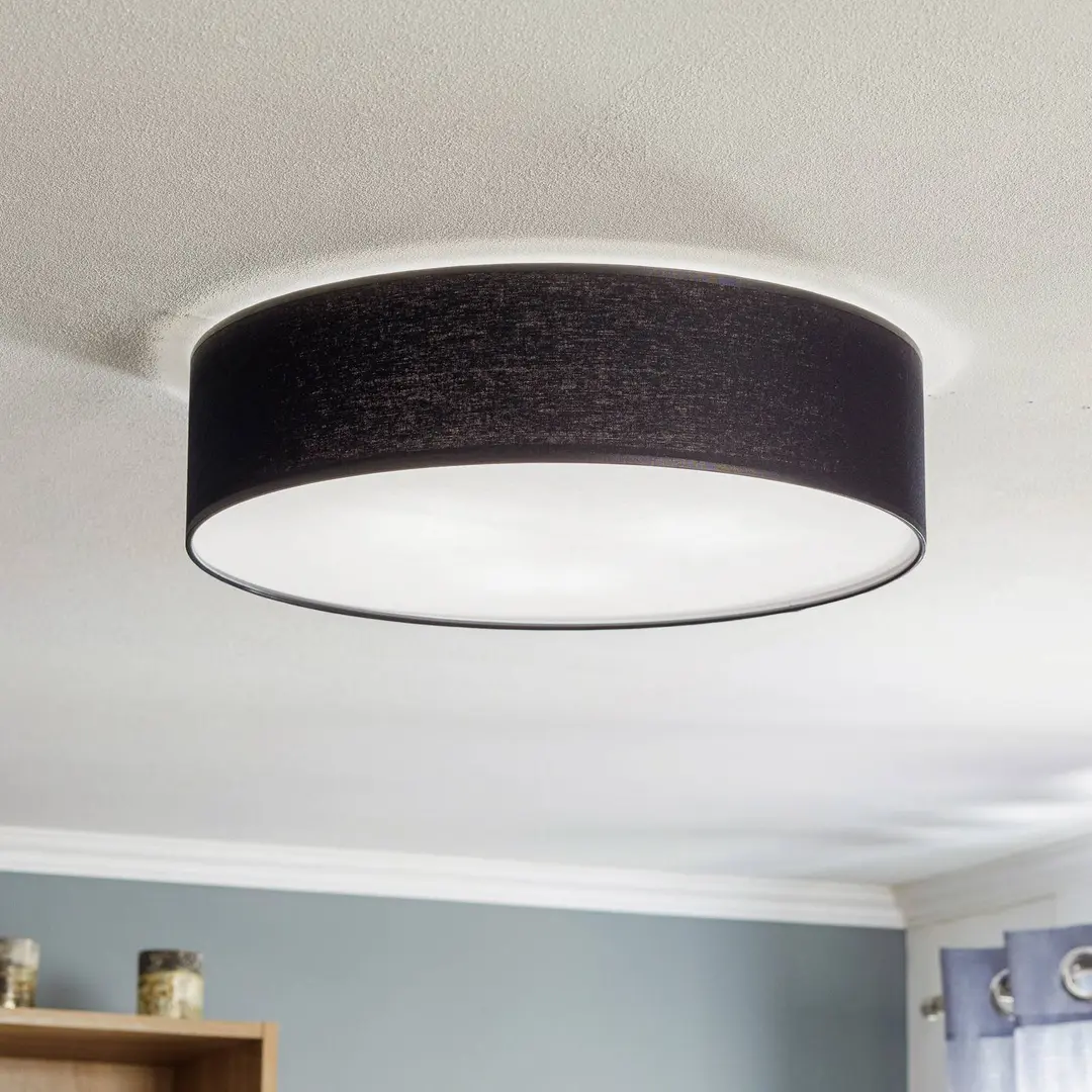 TK Lighting Deckenleuchte Rondo, schwarz, Ø 50 cm