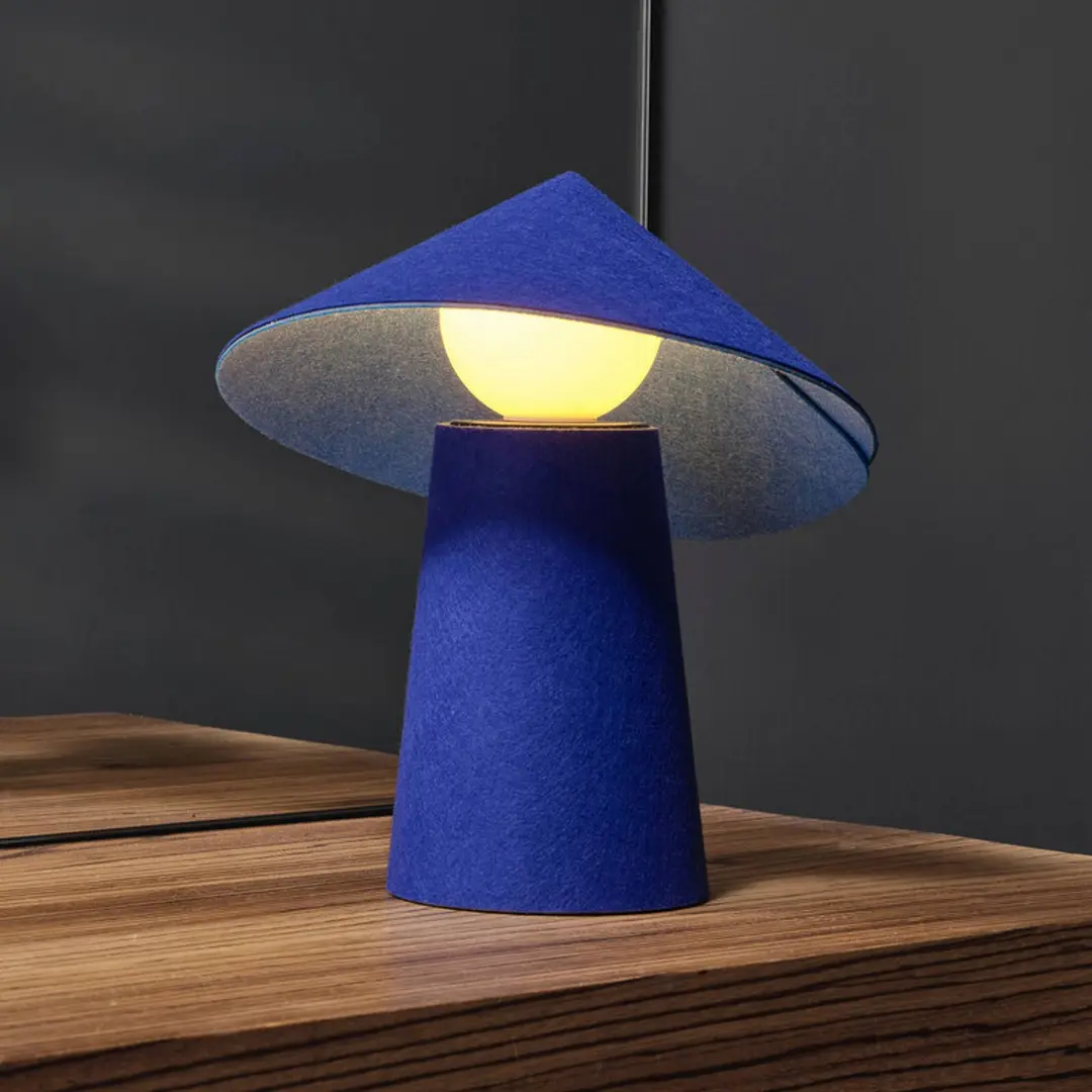 OSRAM LED-Akku-Tischleuchte Decor Flip, blau, Filz, Dimmer
