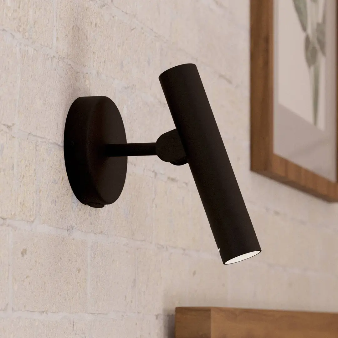 EGLO LED-Wandleuchte Almudaina, schwarz, Breite 11 cm, Stahl