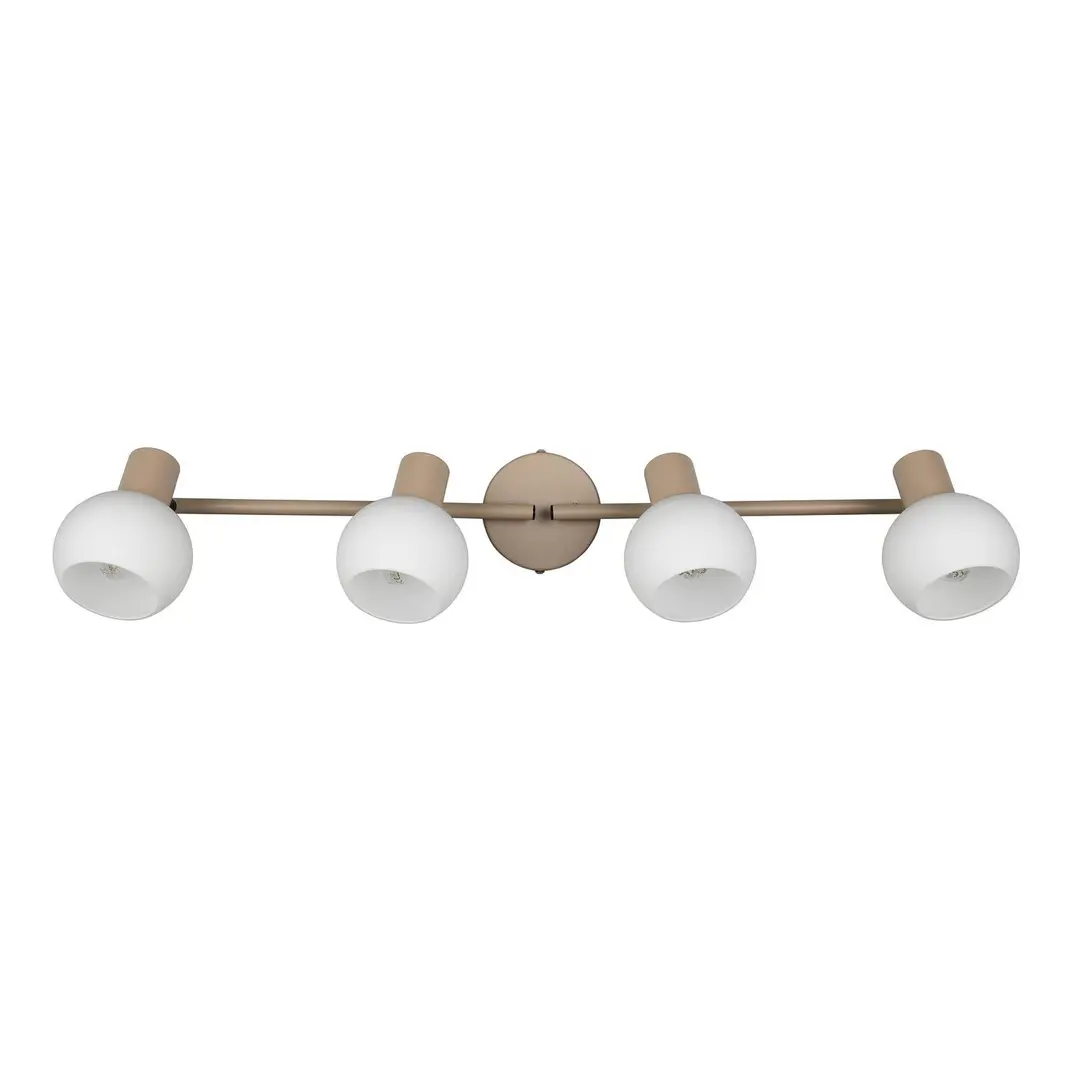 Reality Leuchten Deckenleuchte Boba, 4-flammig, beige, E14, Metall