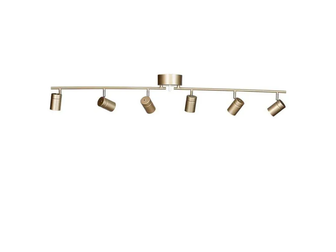 By Rydéns Deckenspot Correct goldfarben, 6-fl., Metall, GU10