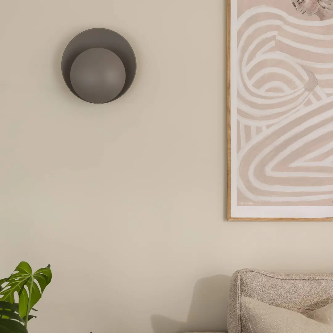 Globen Lighting Wandleuchte ORBIT, grau, Metall, Ø 30 cm