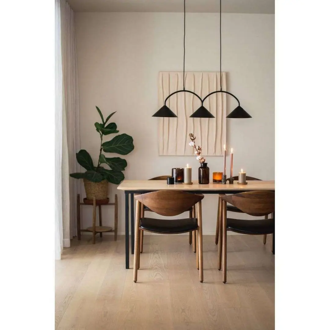 Globen Lighting Hängelampe CURVE 3, beige, 3-flg., 95 cm