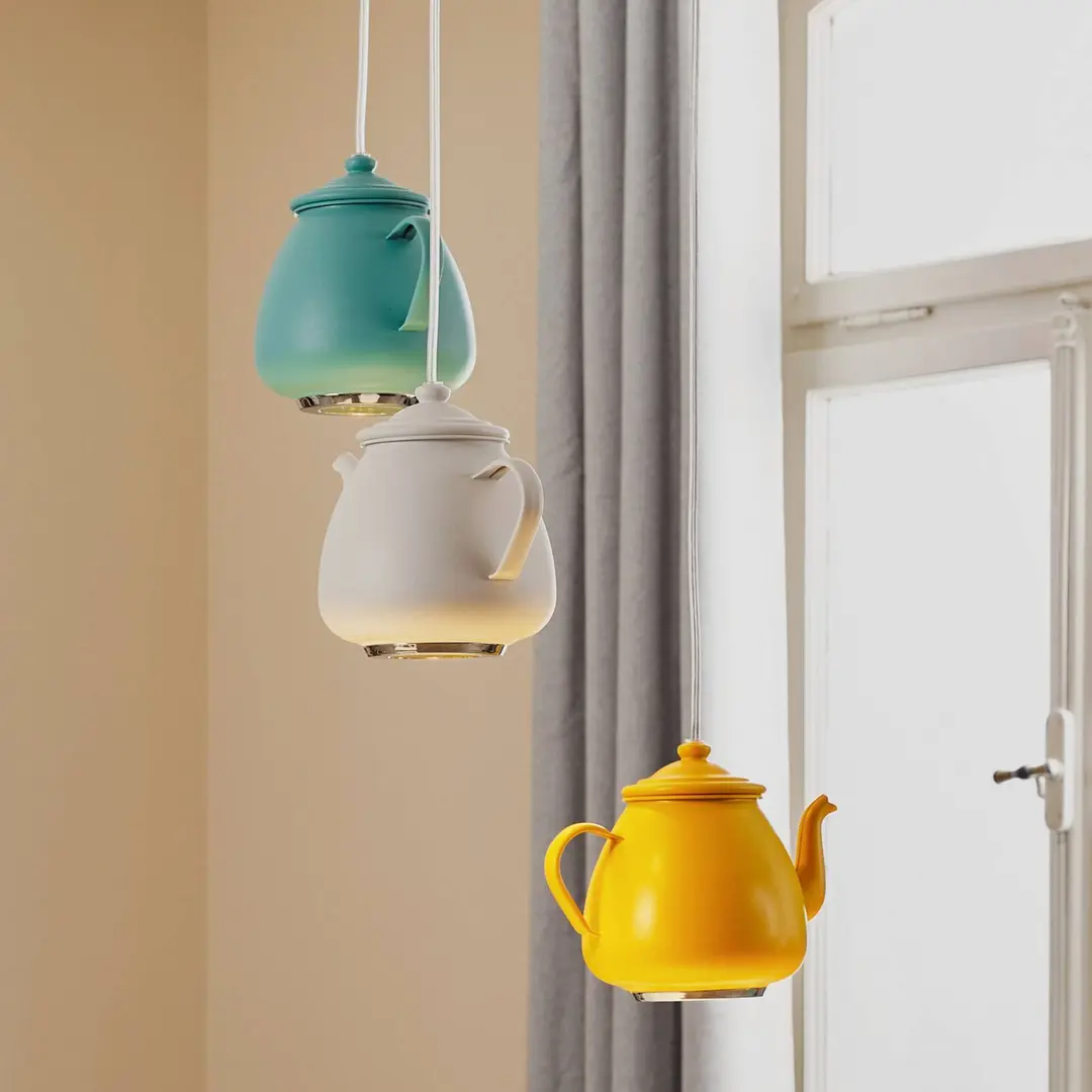 Argon Hängeleuchte Jasse Kaffeekanne 3fl multicolour
