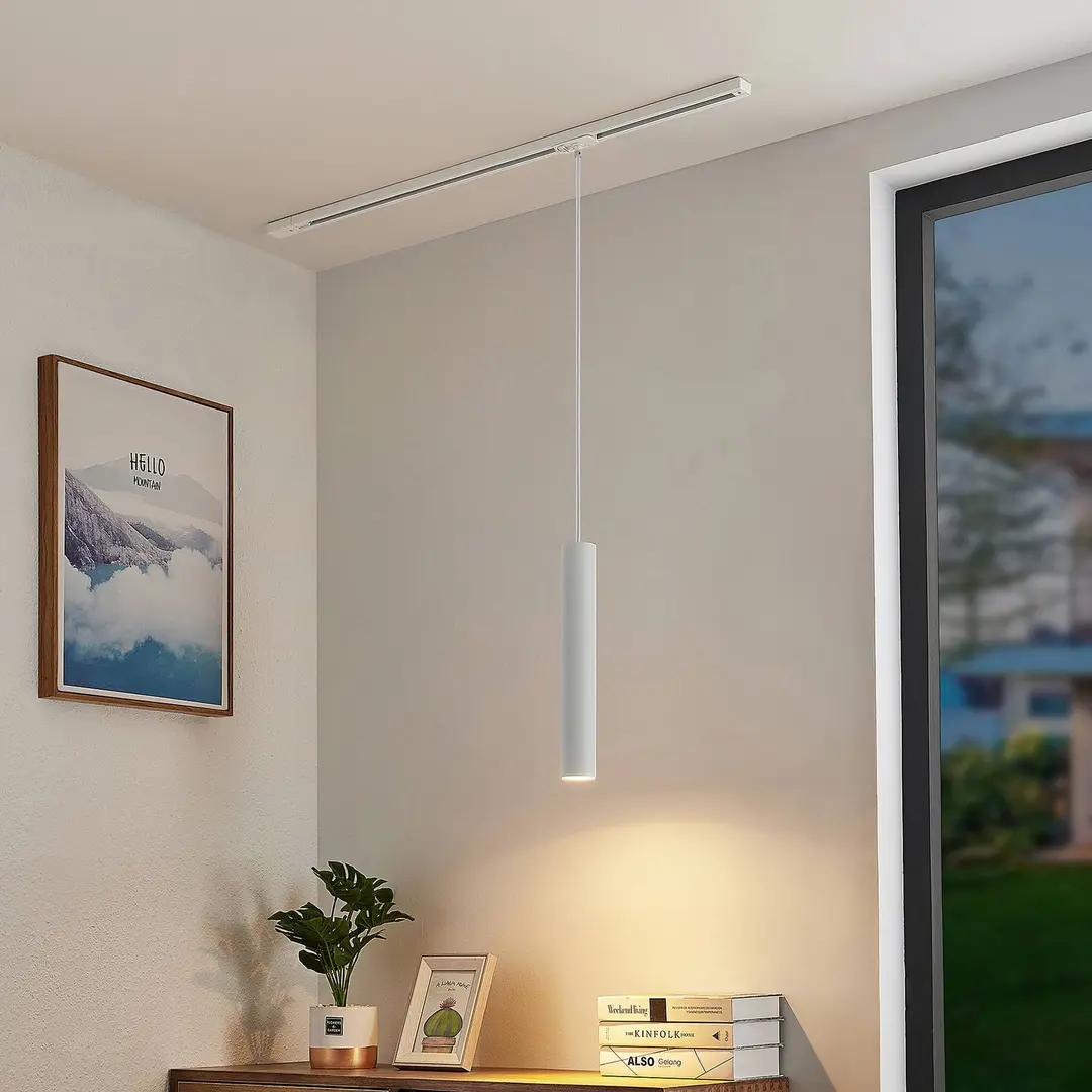 Lindby Pendellampe Linaro, 40 cm, weiß, 1-Phasen, GU10