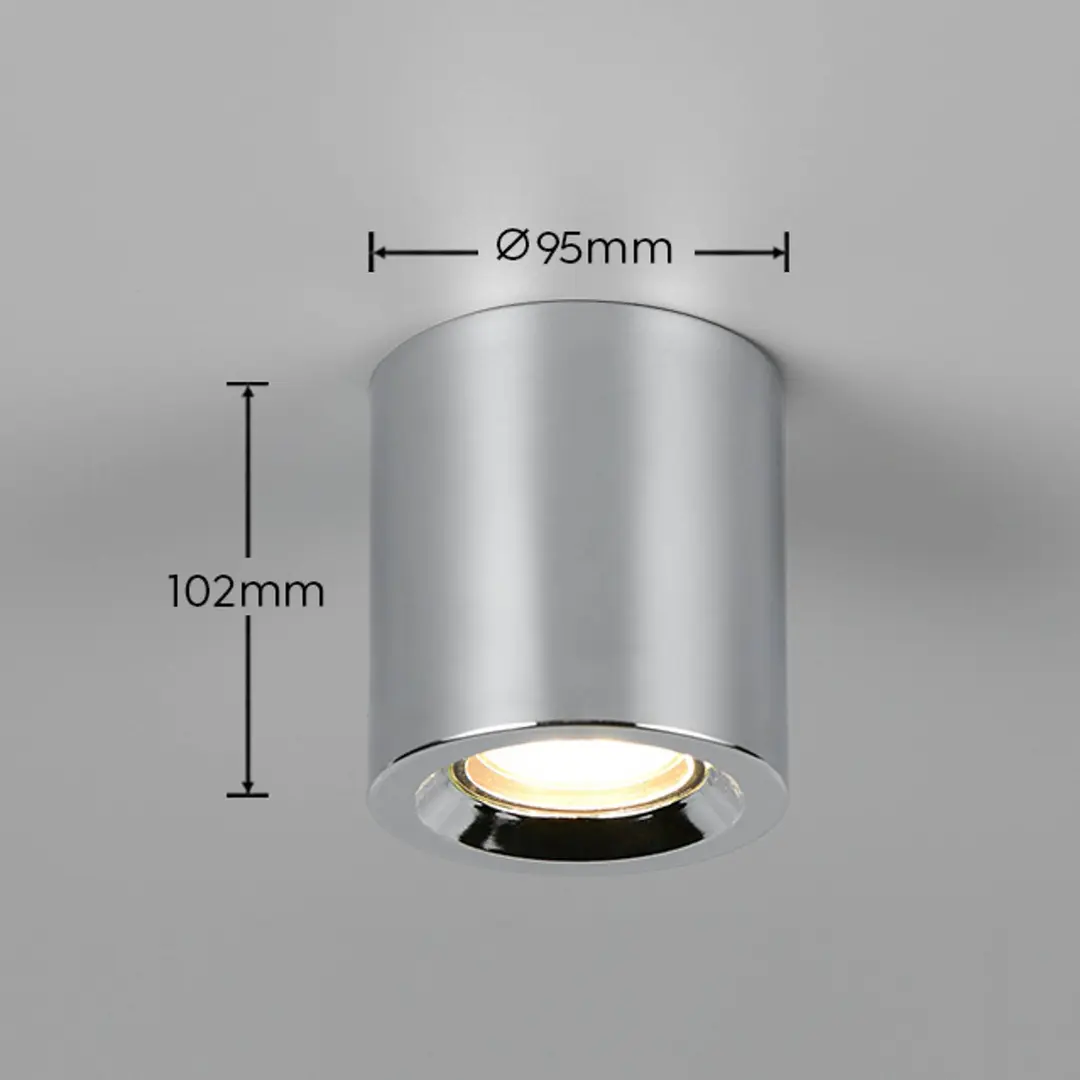 Trio Lighting Deckenlampe Biscotto, chromfarben, Ø 9,5 cm, Metall, IP44