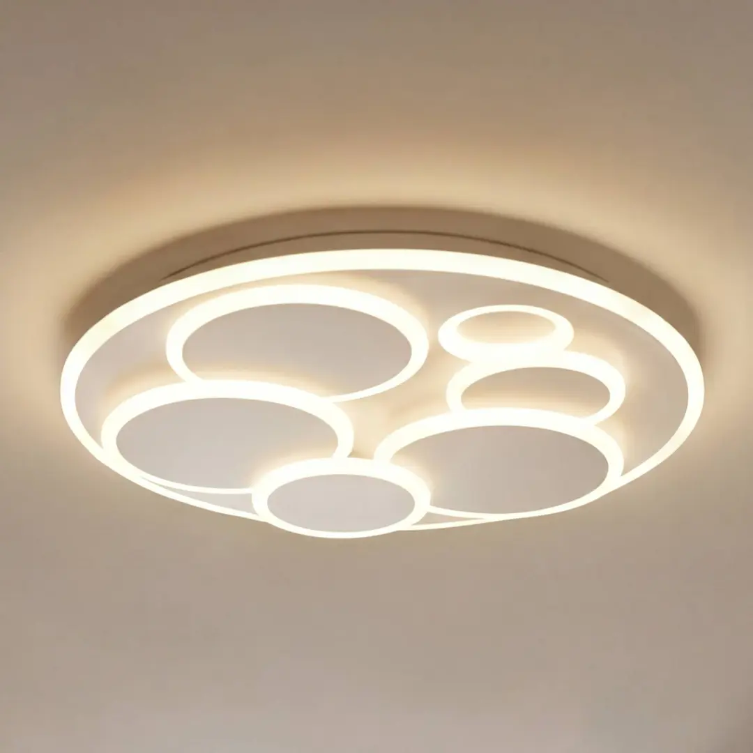 FISCHER & HONSEL LED-Deckenlampe Dots, weiß, Ø 50 cm, Metall/Acryl, CCT
