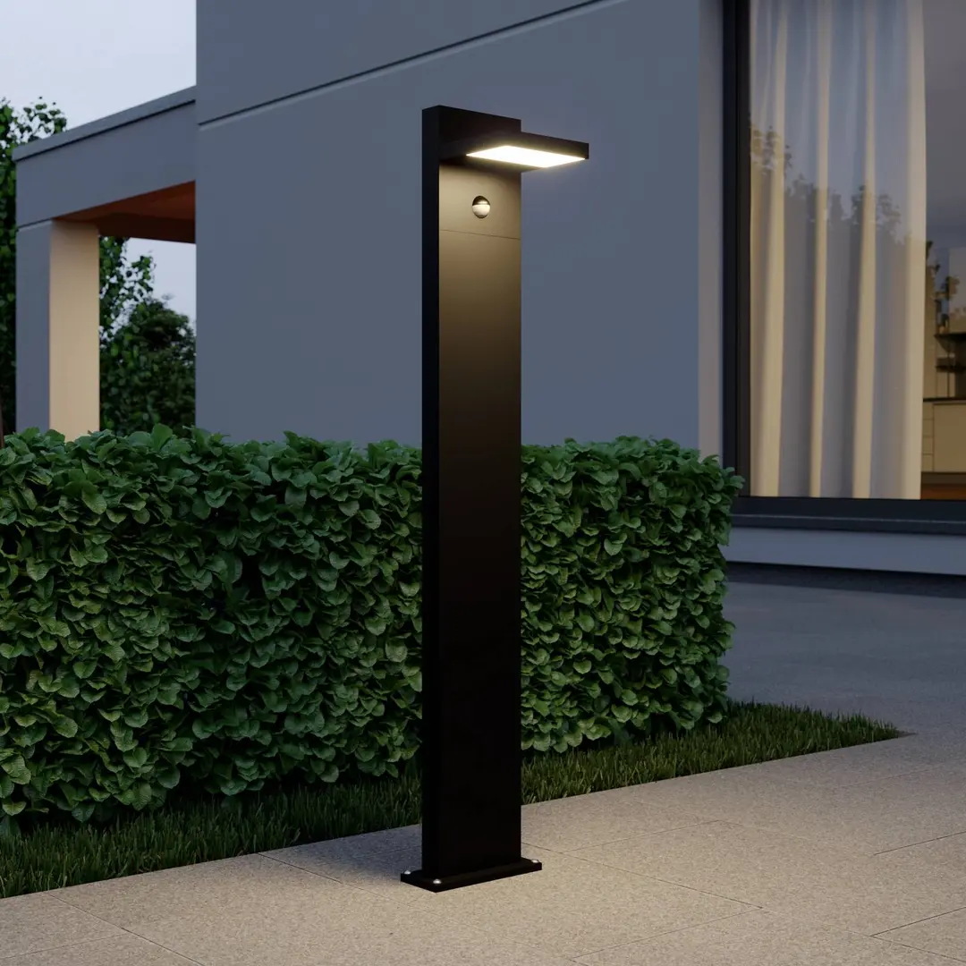 Lucande LED-Wegeleuchte Silvan, anthrazit, 100 cm, Sensor