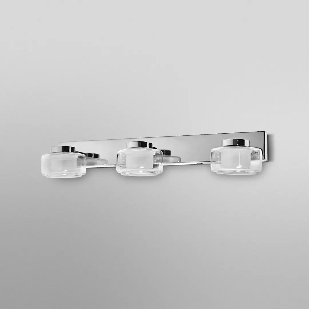 OSRAM LED-Wandleuchte ORBIS FLAME, chrom, 3-flg., CCT, IP44