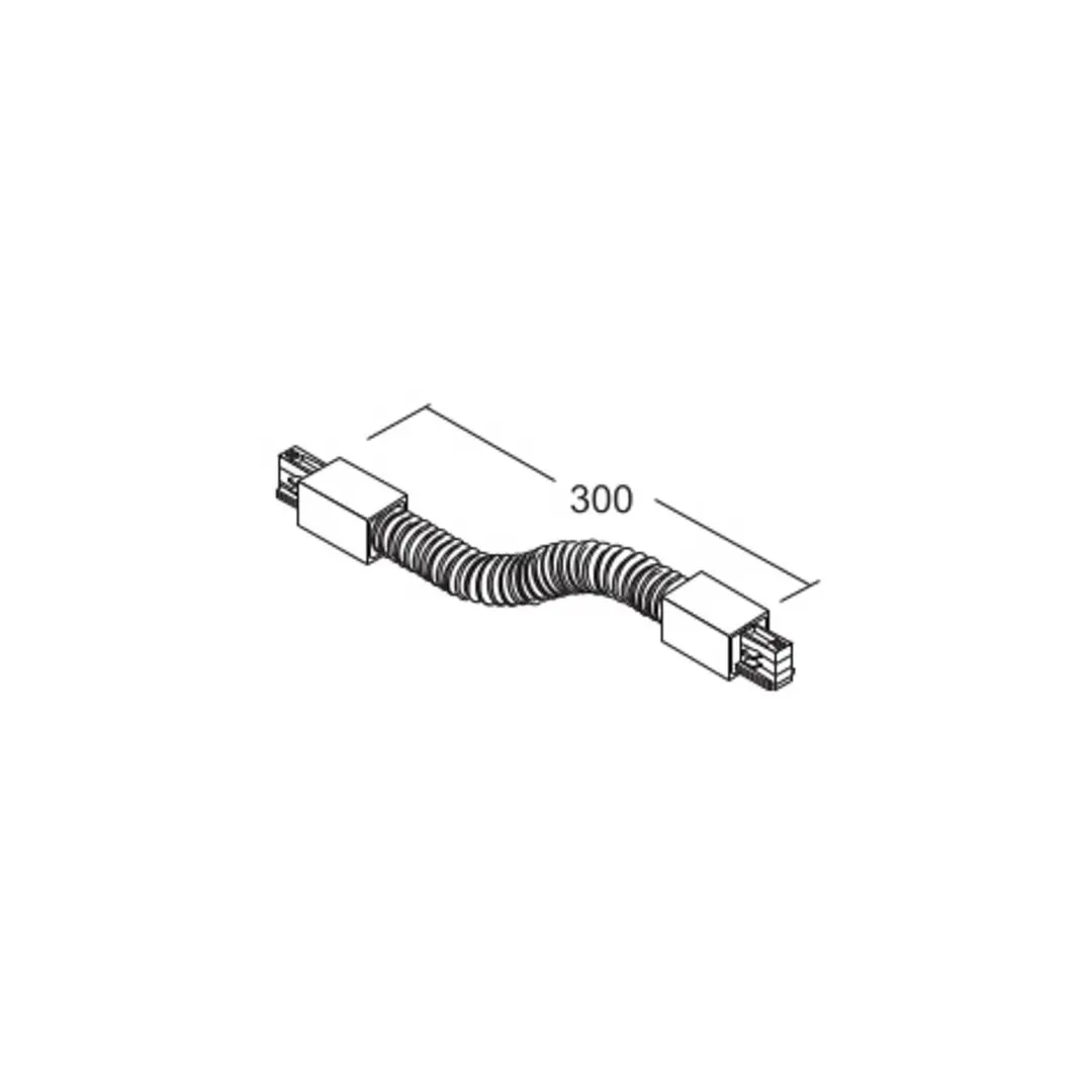 Ivela Flex-Verbinder LKM DALI, schwarz, 3-Phasen, Kunststoff