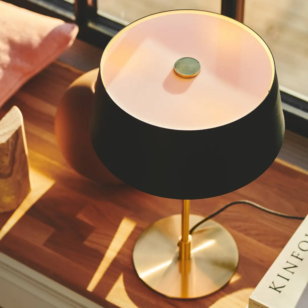 Nordlux Tischleuchte Clasi in Schwarz/Gold mit Diffusoren