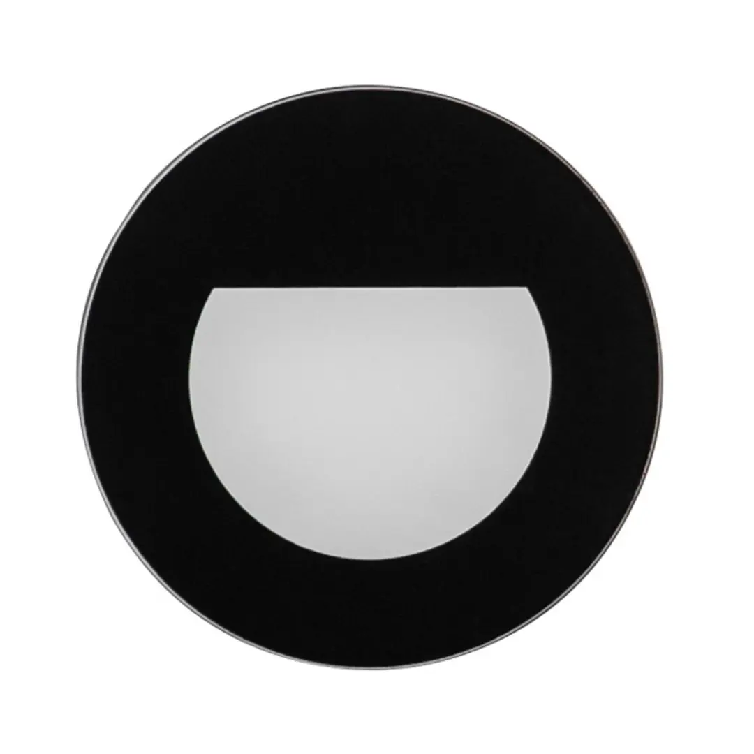 BRUMBERG Wall Kit68 Einbaulampe flach rund schwarz