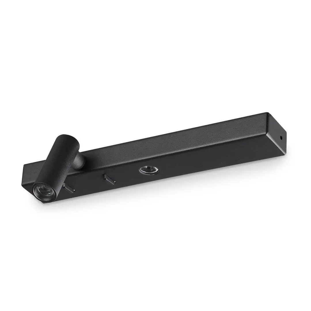 Ideal Lux LED-Wandleuchte Bonne Nuit 1, schwarz Breite 22 cm