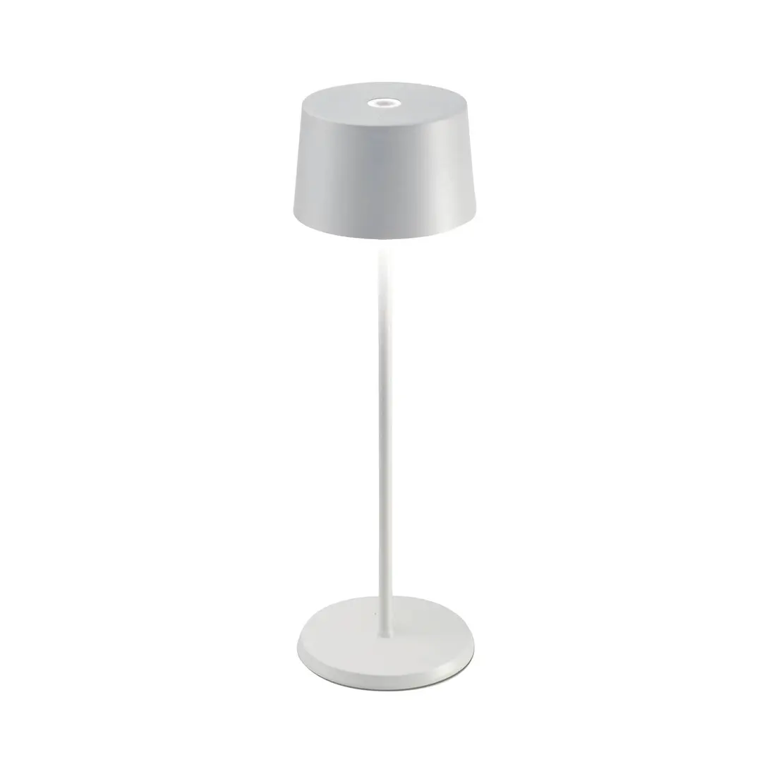 Zafferano Olivia 3K Akku-Tischlampe IP65 weiß