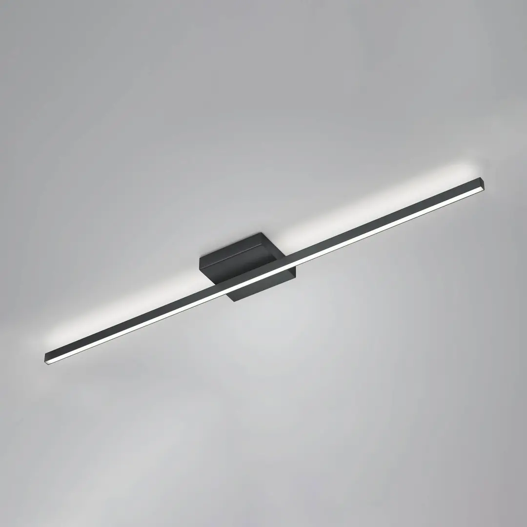 Knapstein LED-Deckenleuchte Nuri up/down 1-flammig schwarz