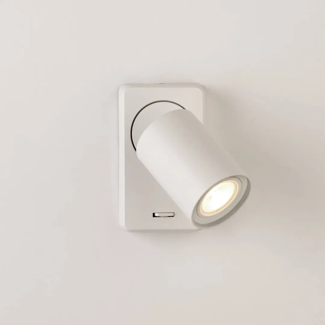 Searchlight Wandleuchte Switched, weiß, Aluminium, Schalter, GU10