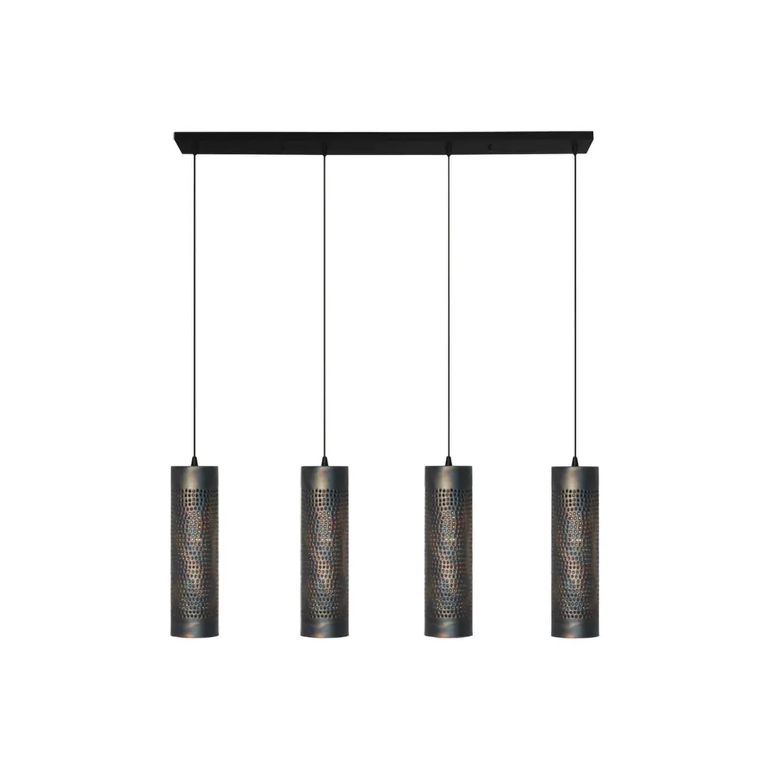 Freelight Pendellampe Forato, Länge 120 cm, braun, 4-flg., Metall