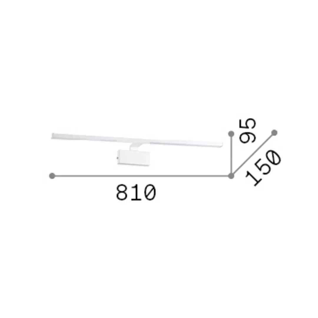 Ideal Lux LED-Wandlampe Alma messing Metall Breite 81 cm