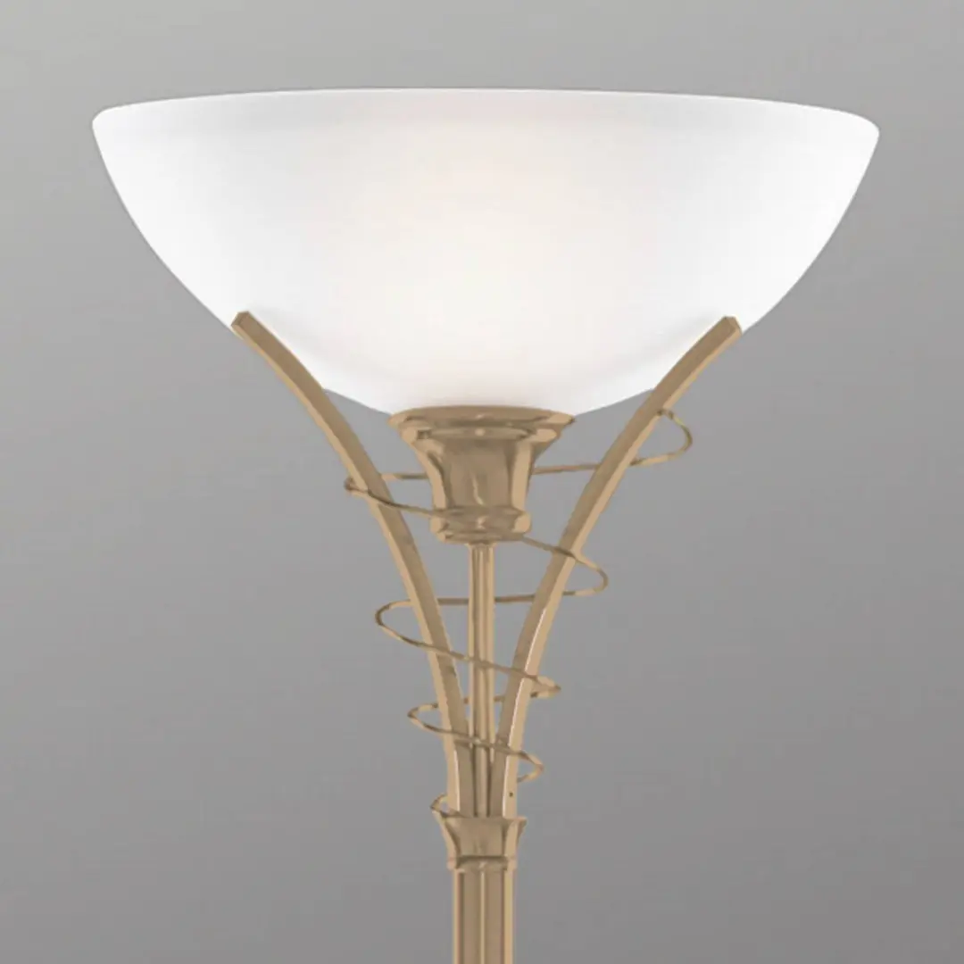 Searchlight Zeitlose Stehleuchte Lineas altmessing
