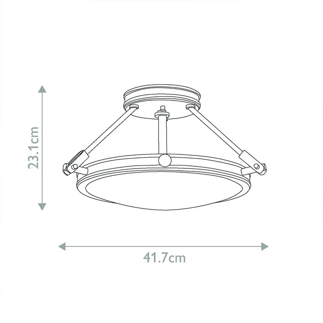 HINKLEY Deckenleuchte Collier, schwarz, Ø 41,7 cm, Stahl, Glas, E14