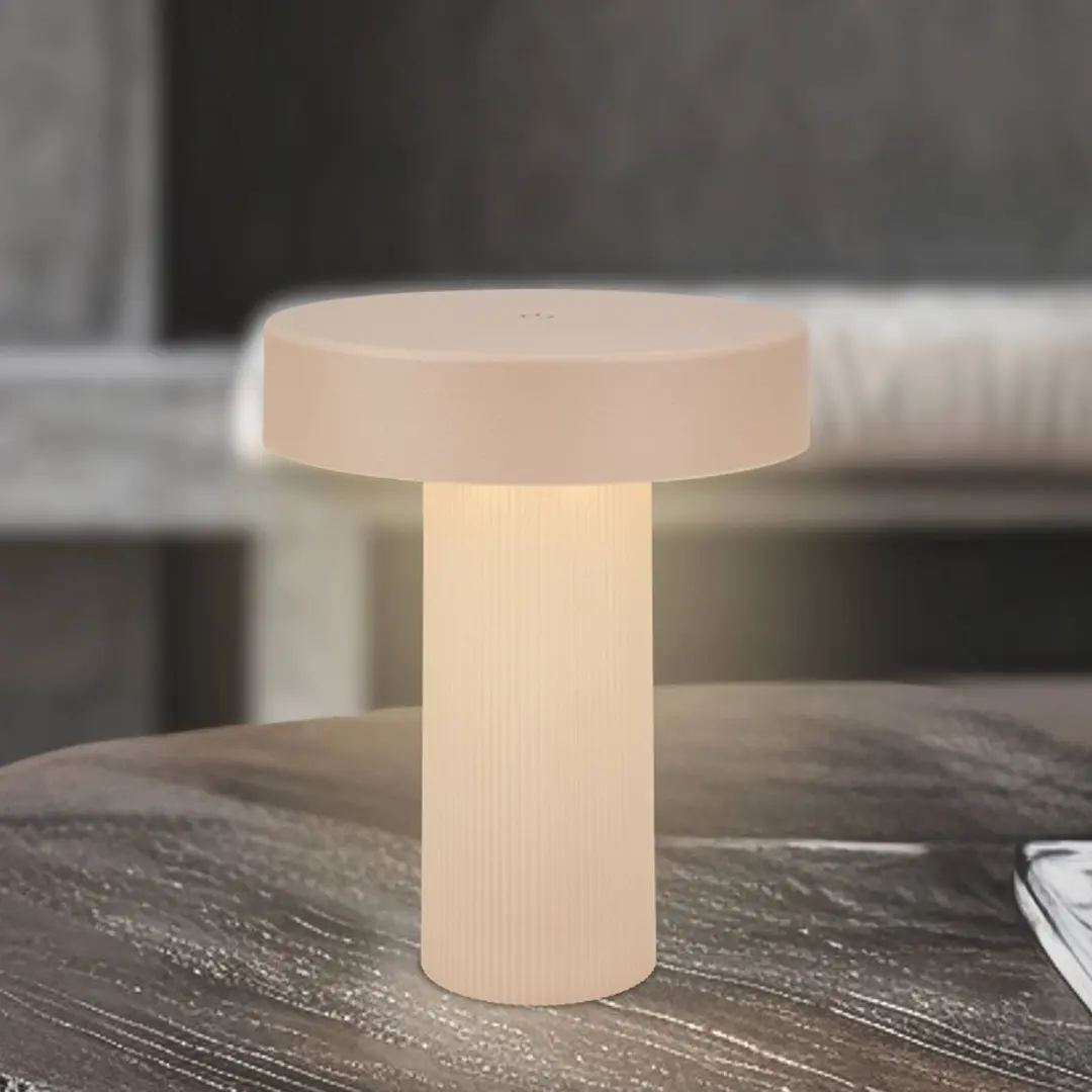 Briloner LED-Akku-Tischleuchte Bito, beige/beige, Höhe 20 cm, IP44