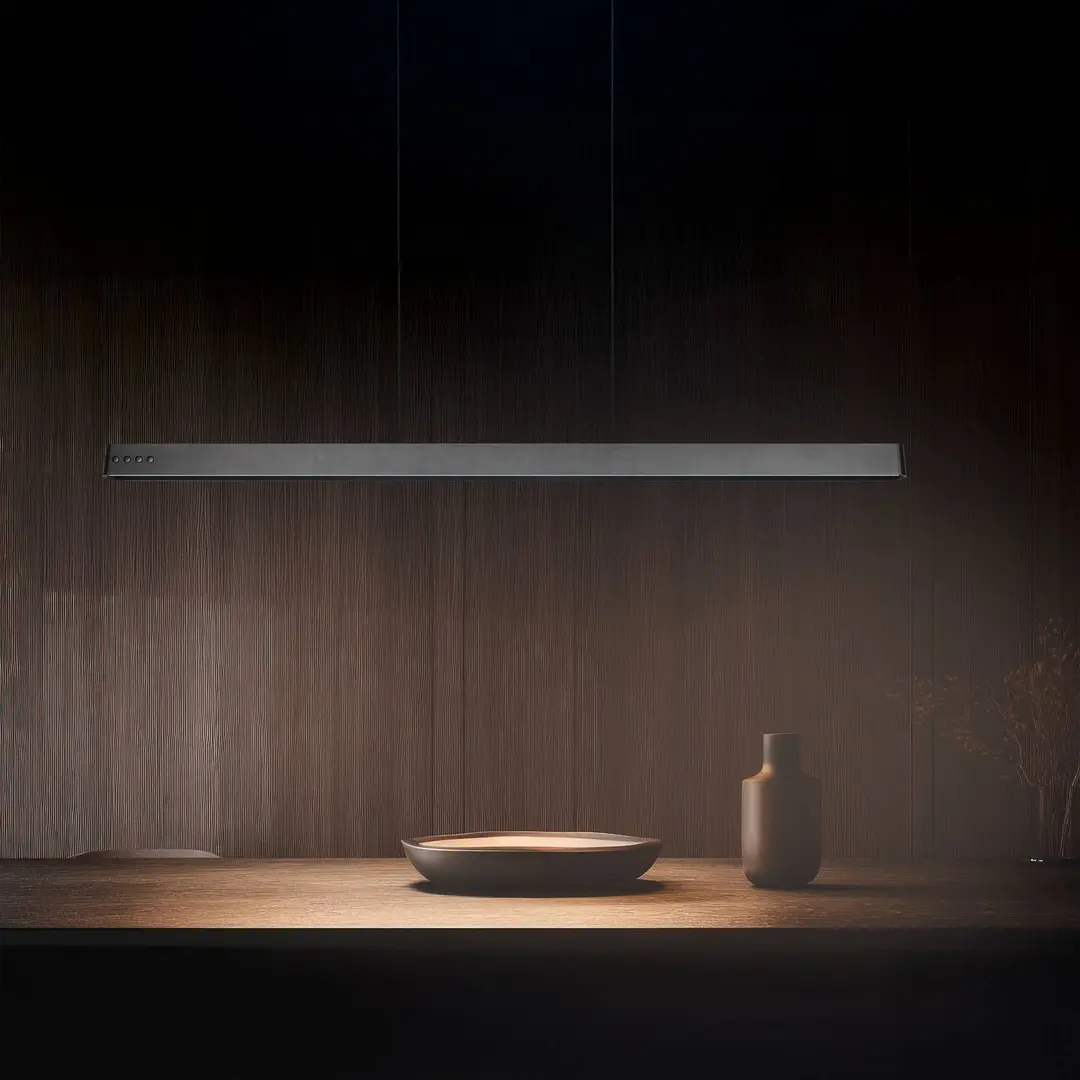 Trio Lighting LED-Hängeleuchte Donegal, schwarz, Länge 150 cm, CCT