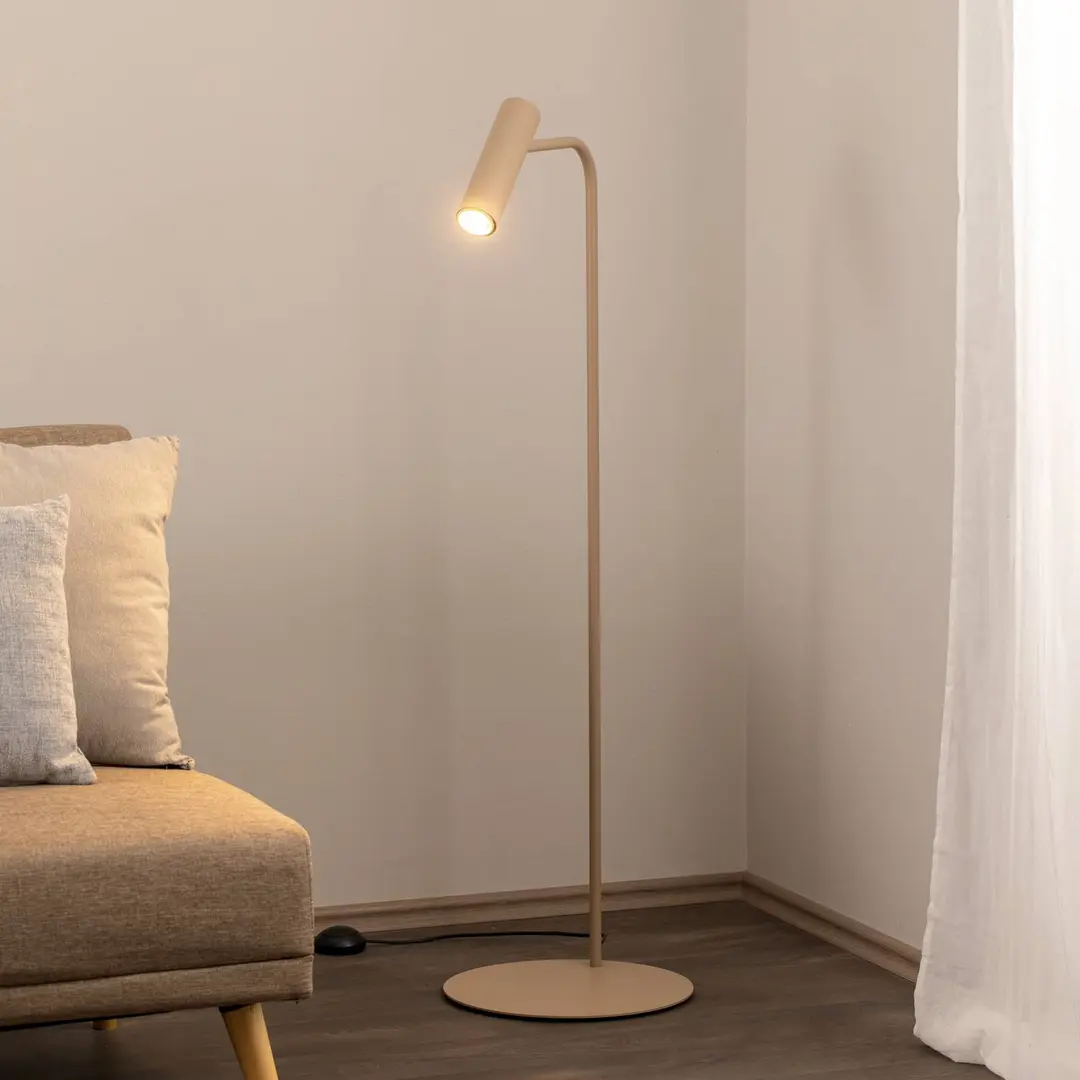 Luminex Stehleuchte Axion, beigefarben, Höhe 115 cm, Stahl