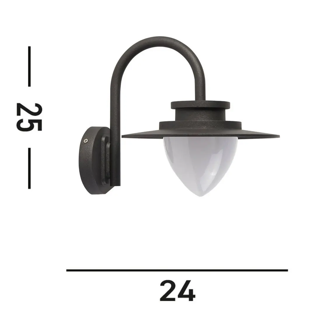 Searchlight LED-Außenwandleuchte Texas, IP54, graphitfarben, Metall